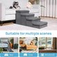 Foldable Dog Stairs 4 Tier Pet Steps, for Small Medium Dogs Pet Steps Storage Stepper for High Beds Sofa (4 Step)