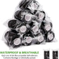 TOBWOLF 12PCS Self Adherent Bandage, 4" x5yd / 10cmx4.5m Cohesive Elastic Bandage Wrap, Breathable Sports Tape for Wrist Ankle Knee Leg Sprains Swelling - Black