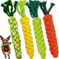 4PCS Mixed Color Woven Pet Chew Set (Yellow, Green, Orange, Rainbow), Dog Chew Toys, Cat Teething Toys, Durable & Safe Interactive Pet Toys