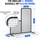 Yes4All Portable L-Screen Baseball 7x7ft with 2 Baseballs, Rubber Wheels - L Screen Baseball for Batting Cage, Protective Pitching Screen Net Double Layers, Carry Bag Included