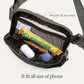 ODODOS Unisex Mini Belt Bag with Adjustable Strap Small Fanny Pack for Workout Running Traveling Hiking, Dark Umber