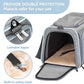 Petsfit Expandable Large Cat Carrier Small Dog Carriers Airline Approved, 17" Lx 11" Wx 11" H Soft-Sided Portable Washable Pet Travel Carrier with 2 Extension for Kittens, Puppies, Rabbits