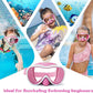 Kids Swim Goggles with Nose Cover, Anti-Leak Swim Mask with Elastic Fabric Strap, UV Protection Swimming Goggles for Kids