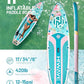 Inflatable Paddle Board 11 '* 34 "* 6" Extra Wide Sup Board, 420lb Capacity Paddle Board for Adults, Suitable for Sea and Lakes, 2+1Family Board