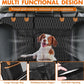 Dog Back Seat Cover, Waterproof Scratch Proof Nonslip Dog Hammock for Car, Car Seat Cover for Back Seat with Sanitary Pad Mesh & Pocket for Cars SUVs and Trucks - S, Black/Orange