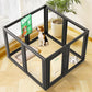 FXW AuraSpace Acrylic Indoor Unleashed Dog Playpen for Medium Dogs, 35 Inch, 8 Panels, Black