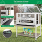 Guinea Pig Cages Wooden Hamster Cage Indoor with Stand and Storage Outdoor Small Animals Habitat with Metal Edges Ramps Hideout House,No Leak and Pull Out Tray, Easy Clean