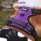 PUPTECK No Pull Dog Harness for Large, Adjustable Reflective Dog Harness with Handle Easy Control, Comfortable Soft Padded Pet Vest Harness for Extra Large Dogs, Solid Purple XL