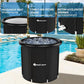 Yesker 126 Gal Ice Bath Tub with Air Ring, Portable Multi-Layered Cold Plunge Tub with Lid for Athletes, Foldable and Inflatable, One Person Hot Bathtub at Gym, Yard, Home, Outdoors Use