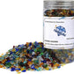 TWINKLING High Luster Crushed Glass, Broken Glass Chips for Fire Pit DIY Resin Art Epoxy Crafts, Nail Art, Geode Painting, 6-9mm(370g/13oz.) (Mixed Color)