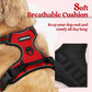 rabbitgoo Dog Harness No Pull with 2 Leash Clips, Adjustable Soft Padded, Reflective Oxford No Choke Pet Vest with Easy Control Handle for Medium Sized Dogs, Red, M