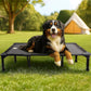 Sytopia 47'' Outdoor Elevated Dog Bed for Extra Large Dogs, Chew-Proof Pet Camping Raised Cot with Breathable Mesh - Durable Frame, Cooling Hammock Style, Anti-Slip Base, Water-Resistant, Easy Clean