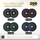 2 Inch Bumper Plates，10-500lbs，Barbell Rubber Olympic Weight Plates Set for Home Gym, Strength Training & Weight Lifting, Multiple Options Colors