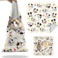 27.6" Cat Grooming Wrap, Self Adhesive Cat Wrap for Cutting Nails, Anti-Escape Calming Cat Swaddle Wrap for Medicine Ear Cleaning, Cartoon Cow Anti-Scratch Cats Burrito Restraint Blanket, Pet Tool