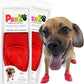 PawZ Rubber Dog Boots for Paws up to 2 1/2", 24 Total (2 Packs of 12) - All-Weather Dog Booties for Hot Pavement, Snow, Mud, and Rain - Waterproof, Anti Slip Dog Socks - Small, Red