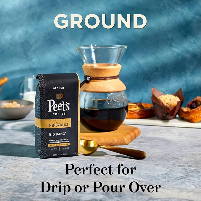 Peet's Coffee, Medium Roast Ground Coffee - Cafe Domingo 10.5 Ounce Bag