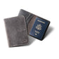 PEGAI Personalized Leather, Passport Holder For Travel | Handmade Passport Wallet Cover Case | Travel Document Holder, Passport Cover for Men, Women, and Family | Pike (Rock Grey)