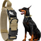 Tactical AirTag Dog Collar - Heavy Duty, Adjustable GPS Collar Compatible with Apple AirTag, with Holder & Control Handle for Medium/Large Dogs [ Brown, M ]