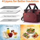 Lifewit Medium Lunch Bag Insulated Lunch Box Soft Cooler Cooling Tote for Adult Men Women, Burgundy 12-Can (9L)