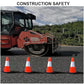 OrangeStar 18" Traffic Cones 6-Pack with Weighted Rubber Base, 6" Reflective Collar, Orange Safety Cones for Parking Lot, Road Construction, Warehouse, Highway, Weatherproof PVC