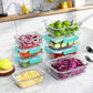 10 Packs Glass Meal Prep Containers with Lids, Glass Food Storage Containers Set, Airtight Lunch Containers, Microwave, Oven, Freezer and Dishwasher Safe, Green