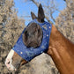 Horse Fly Mask Super Comfort Horse Fly Mask Elasticity Fly Mask with Ears We Only Make Products That Horses Like… (Midnight Blue, L)