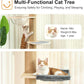 FUKUMARU Floor to Ceiling Cat Tree, 6 Level Adjustable Height (5.7-9.8 ft) Climbing Tower with Thickened Scratching Posts, Cats Activity Center with Transparent Capsule and Cozy Hammock
