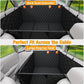 PETICON Convertible Back Seat Extender for Dogs, Dog Car Seat Cover Hard Bottom Holds 400 lbs, Waterproof Dog Hammock Backseat Protector with Mesh Window for Cars, Trucks and SUVs