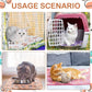 Reginary 4 Pcs Waterproof Guinea Pig Blankets Washable Small Animal Fleece Bedding Absorbent Guinea Pig Cage Liners Reusable Pet Pee Pad Sleep Mat for Hamster Ferret(Paw Print,35 x 24 Inch)