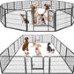 BestPet | Dog Playpen | 24 Inch, 16 Panels | Heavy Duty Metal Pet Exercise Pen | Indoor Outdoor Fence Panels | Rust-Resistant, Removable, Tool-Free Setup | Anti-Skid, Expandable Design
