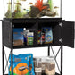 20-29 Gallon Aquarium Stand Metal Frame Fish Tank Stand with Cabinet Storage, for 20 Gallon Long Aquarium,30.7" L*16.5" W Tabletop,330LBS Capacity Black PG01YGB
