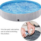 Yaheetech Dog Pet Bath Pool Foldable Hard Plastic Doggie Duck Swimming Pool Collapsible PVC Outdoor Bathing Tub Dog Pools for Large Small Dogs-63 x 11.8 inch,XXL,Gray