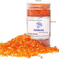 TWINKLING High Luster Crushed Glass Glitter, Broken Glass, Fire Glass Gems Chips for Fire Pit, DIY Resin Art, Epoxy Crafts, Geode Painting, Aquarium Decoration, 6-9mm(370g/13oz.) (Orange Red)