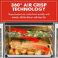 Emeril Lagasse Extra Large French Door Air Fryer Toaster Oven Combo, 24 Cooking Functions and Digital Controls, 7 Accessories Included, Stainless Steel Finish, 26QT Capacity