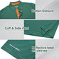 Golf Shirts for Men - Moisture Wicking Short Sleeve Performance Sport Casual Striped Collared Mens Polo Shirt