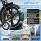 Dual Battery Electric Bike for Adults, 160 Miles Long Range Cargo Ebike with 48V 60AH Removable 2880WH Battery, 1450W Peak Motor 34MPH Electric Bicycle, 20" x 4" Fat Tire Hydraulic Brakes E Bike