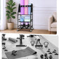 Mythinglogic Dumbbell Rack for Home Gym, Weight Rack for Dumbbells, Multifunctional Yoga Mat Holder for Barbell plates and Kettlebells, Home Gym Storage Rack with Casters