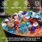 FUTUREPLUSX 1LB Pink Flat Glass Marbles, Vase Fillers Gems Fish Bowl Marbles Decorative Glass Pebbles for Vases Aquarium Floral Smooth Stone