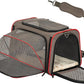 Petsfit Expandable Cat Carrier Dog Carriers,Airline Approved Soft-Sided Portable Pet Travel Washable Carrier for Kittens,Puppies,Removable Soft Plush mat and Pockets,Locking Safety Zippers
