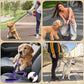 Heavy Duty Bungee Dog Leashes, 4-6FT Shock Absorbing Tactical Dog Leash with 2 Padded Handles, Metal Carabiner Clip,Car Seatbelt, Reflective Dog Leash for Medium Large Dogs (Purple)