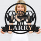 Custom Name Gym Metal Sign for Home Workout Room, Powerlifting Garage Center Motivational Decor, Personalized Fitness Wall Art Gift for Women, Men, Dad, Papa, Grandpa, Mother, Sister, Girls