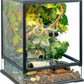 24x18x18'' 35 Gallon Glass Reptile Tank Front Opening Terrarium Suitable for Leopard Geckos, Snakes, Tree Frogs, Chameleons,Watertight Base, Ventilated Metal Mesh Top, Pre-Drilled Cable Holes