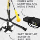SKLZ Hurricane Batting Swing Trainer for Baseball & Softball - Durable Swing Arm - 4 Power Band System - High-Visibility, Anti-Dent Target Ball Head - Screw-in Base Legs, Metal Stakes & Carry Bag