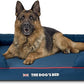 The Dog’s Bed Orthopedic Dog Bed XL Blue Oxford with Red Trim UK Flag Dog Bed 43.5x34, Memory Foam, Pain Relief: Arthritis, Post Surgery, Lameness, Veterinary Approved, Waterproof Washable Cover