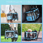 Pet Carrier with Wheels, Durable Airline Approved Cat Crate, Foldable Rolling Dog Carrier, Cat Rolling Bag for Cat &Dog, Use for Travel, Outdoor, Vet Visits, Camping, Indoor. Blue.