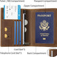 Ringsun Leather Passport Cover for Men Women, RFID Passport Wallet Case Travel Passport Holder for Family