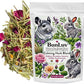 Herbal Calming Forage (2 Ounces): Premium Rabbit Food, Hay for Guinea Pigs Food, Chinchilla Food, Hamster Treat Made with Timothy Hay & Organic Herbs (2 Ounces)