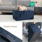 EHEYCIGA Dog Stairs for High Bed 22.5" H, 5-Step Dog Steps for Bed, Pet Steps for Small Dogs and Cats, Non-Slip Balanced Pet Ramp Indoor, Navy Blue