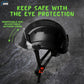AOLAMEGS Construction Hard Hats for Men - ANSI Z89.1 OSHA Approved Safety Helmets, Black Hard Hat, Adjustable Vented Construction Hat with Clear Visor and Chin Strap, High Impact ABS Hardhats