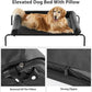 RRPETHOME Large Elevated Cooling Dog Bed, Raised Dog Cot Beds for Large Dogs, Elevated Outdoor Pet Cot, Chew Proof Portable Cooling Pet Cot with Skid-Resistant Feet and Breathable Mesh